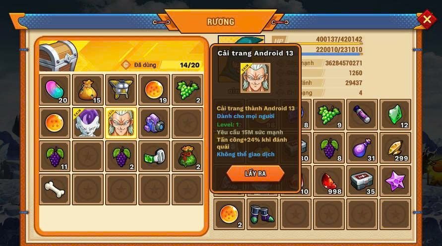 Hình ảnh thực tế quà tân thủ tại NRO Awaken - Vào là có đồ chiến ngay