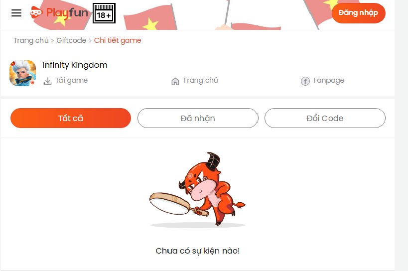 Hướng dẫn cách nhập code Infinity Kingdom trên cổng Playfun Funtap