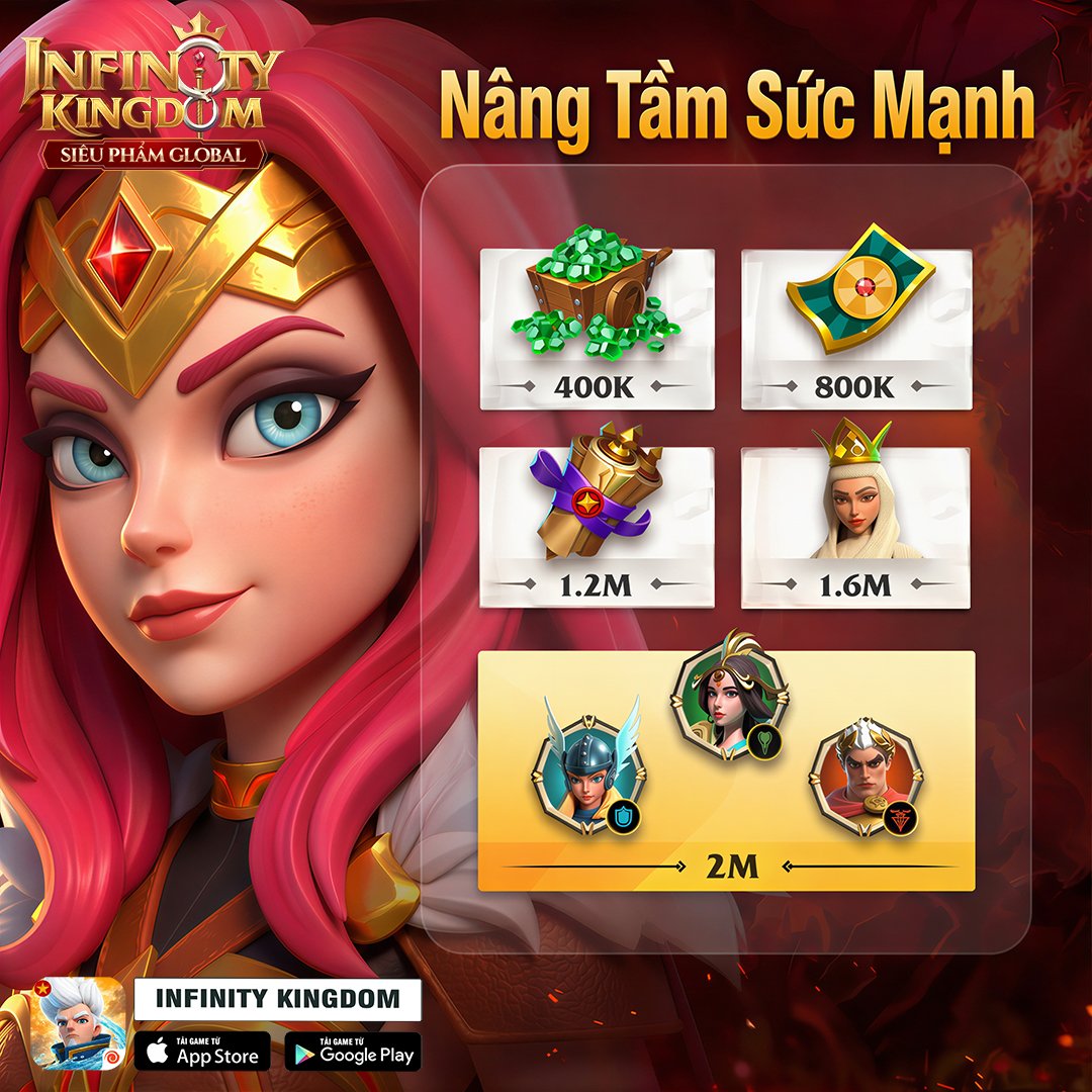Danh sách phần thưởng code Infinity Kingdom mới nhất