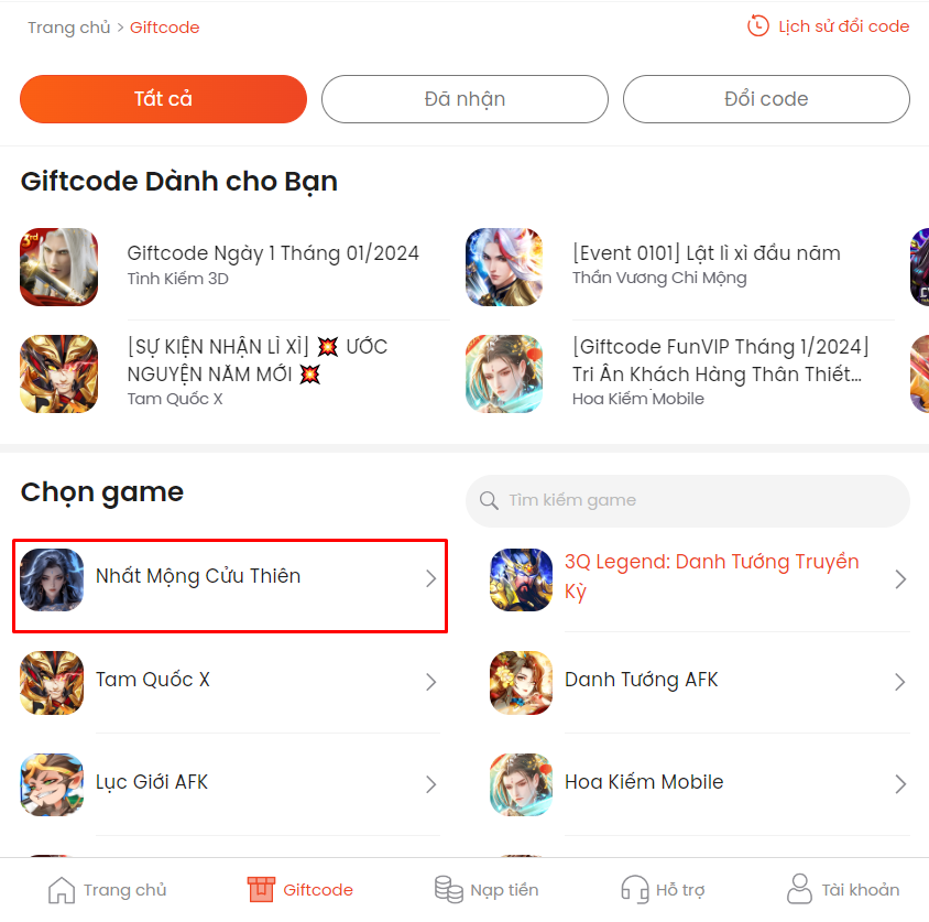 Nhất Mộng Cửu Thiên: tổng hợp giftcode tân thủ và hướng dẫn cách nhập mới nhất